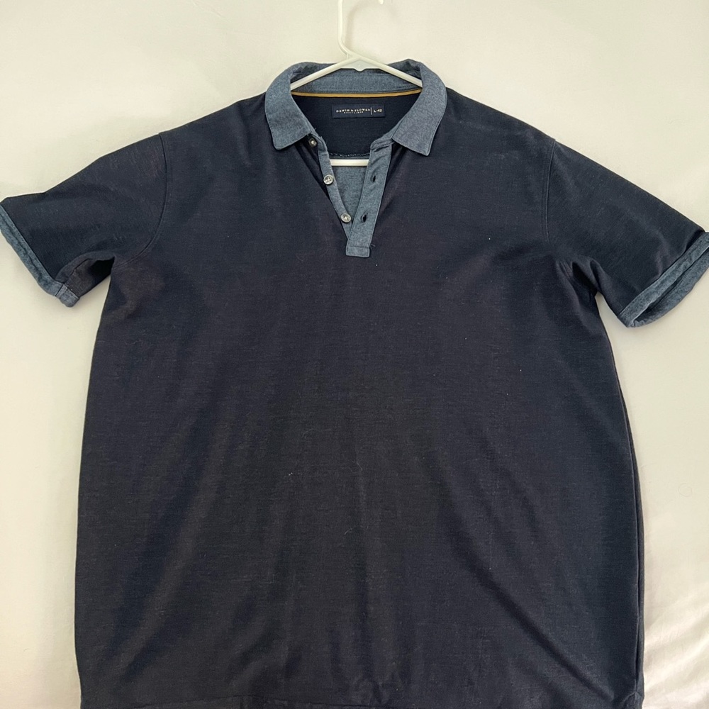 Denim & Flower Navy Polo Shirt
